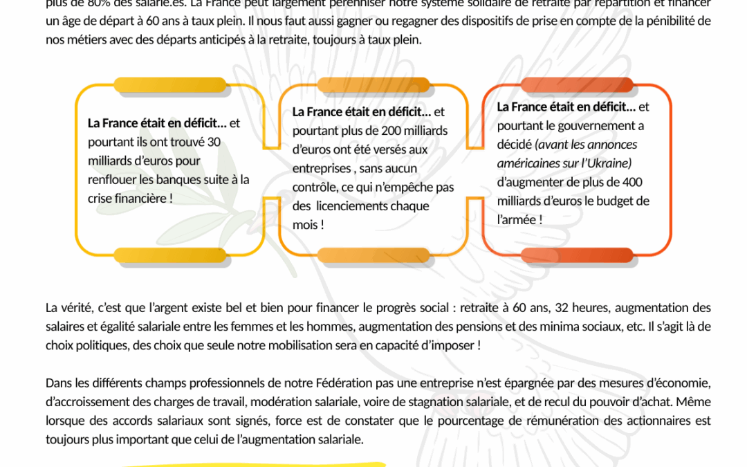 1er mai 2025 : Agir pour le progrès social et la paix !